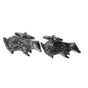 English Pewter Badger Cufflinks